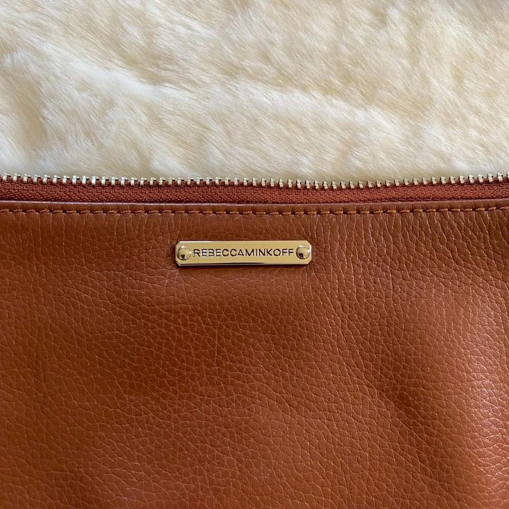 Rebecca Minkoff Skinny MAC Small Brown Leather Crossbody NEW with TAGS